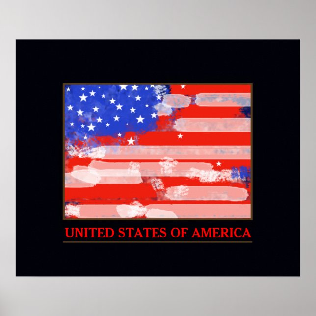 Amerikanska flagga decor poster (Framsidan)