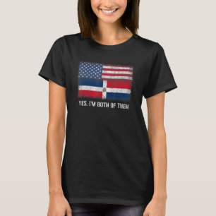 Amerikanska Flagga Dual Citizen i USA T Shirt