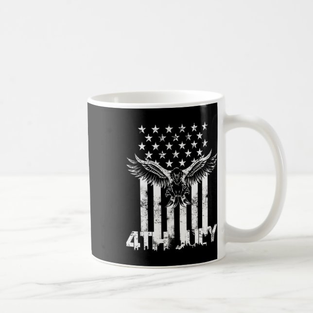 Amerikanska Flagga Eagle 4 juli Independence day P Kaffemugg (Höger)