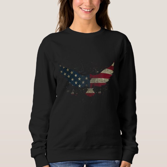 Amerikanska Flagga Eagle För manar Women Kids för  T Shirt (Framsida)