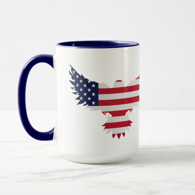 Amerikanska Flagga Eagle Mugg (Vänster)