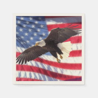 Amerikanska Flagga & Eagle Napkins Pappersservett