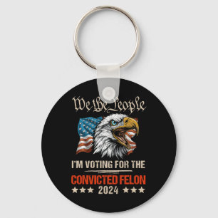 Amerikanska Flagga Eagle Trump 2024 Nyckelring