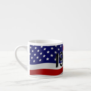 Amerikanska Flagga Espresso Kopp under 1940-talet Espressomugg