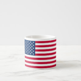 Amerikanska Flagga Espresso Kopp USA Mugg Espressomugg
