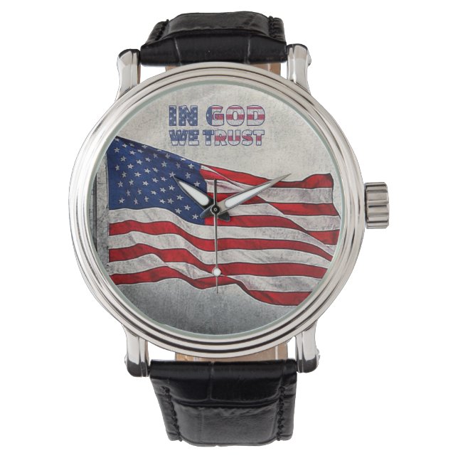 Amerikanska Flagga eWatch Armbandsur (Framsida)