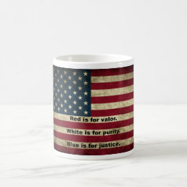 Amerikanska Flagga - Färg Kaffemugg
