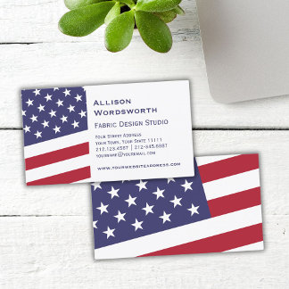 Amerikanska Flagga - Fira USA-Affärskortet Visitkort