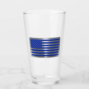 Amerikanska Flagga First Responder Glaskopp