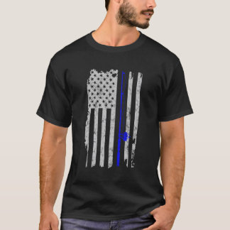 Amerikanska Flagga Fishing T Shirt