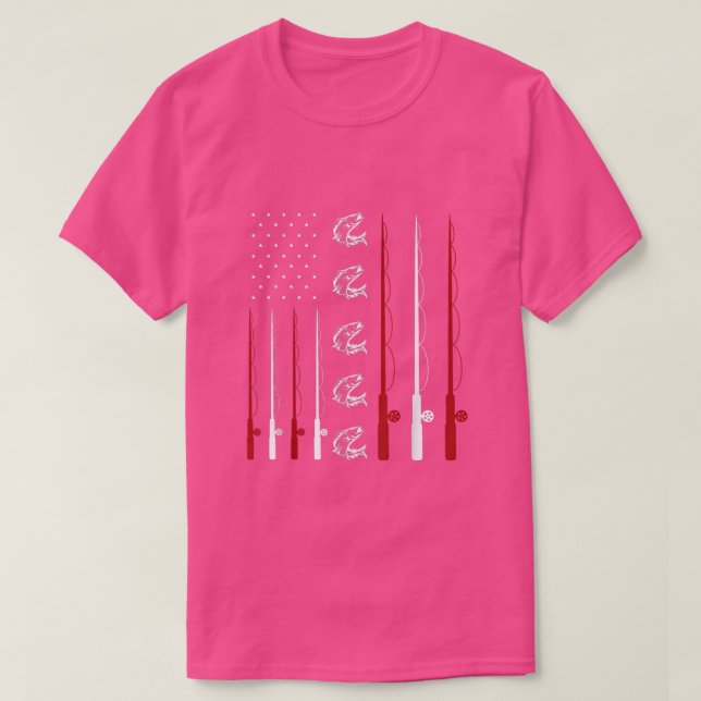 Amerikanska Flagga Fishing USA 4:e juli Manar Wome T Shirt (Design framsida)