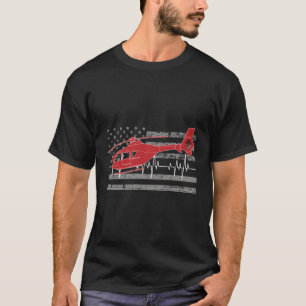 Amerikanska Flagga Flight Medic Heartslag T Shirt
