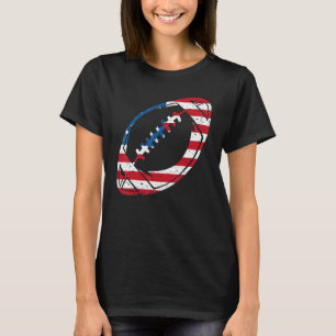 Amerikanska Flagga Football T Shirt