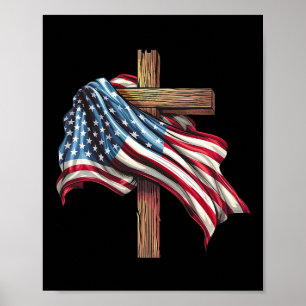 Amerikanska Flagga för patriotiska amerikanska kri Poster