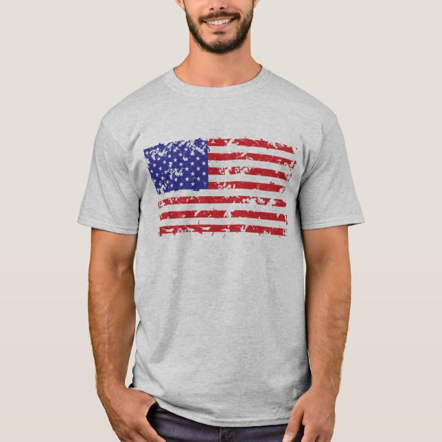 Amerikanska Flagga Förenta Stater T Shirt (Framsida)