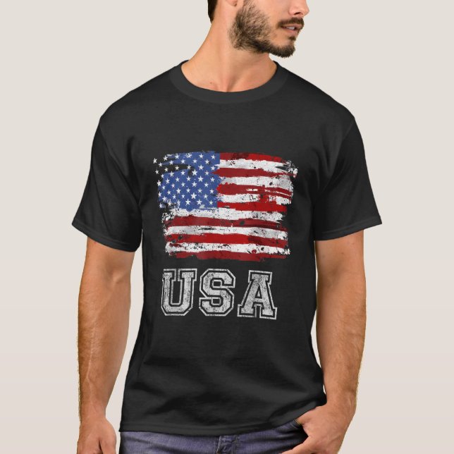 Amerikanska Flagga Förenta staterna, Förenta state T Shirt (Framsida)