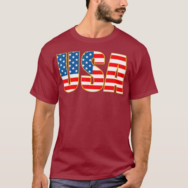 Amerikanska Flagga Förenta staterna T Shirt (Framsida)