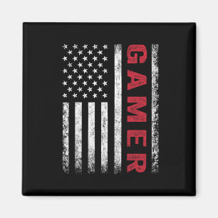 Amerikanska Flagga Funny Gamer-presentspel - boys Magnet