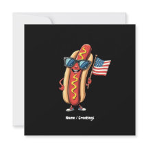 Amerikanska Flagga Funny Hotdog Sunglasses 4:e jul