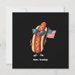 Amerikanska Flagga Funny Hotdog Sunglasses 4:e jul Inbjudningar