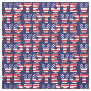 Amerikanska Flagga fyllde Brev Vote Mönster Tyg