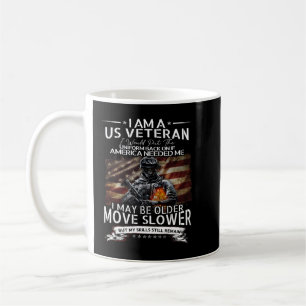 Amerikanska Flagga gamla veterandag återställer li Kaffemugg