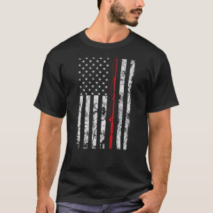 Amerikanska Flagga gåva till Fiskare T Sh Shirt