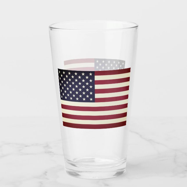 Amerikanska Flagga Glaskopp (Baksida)