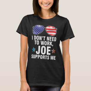Amerikanska Flagga Glass jag inte behöver jobba me T Shirt