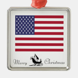 Amerikanska Flagga God jul Ornament