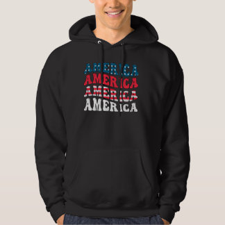 Amerikanska Flagga Graphic, 4:e juli Independenc Hoodie