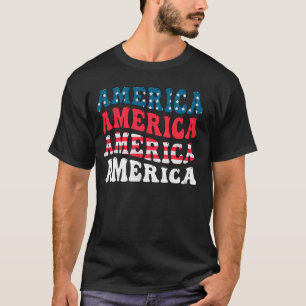 Amerikanska Flagga Graphic, 4:e juli Independenc T Shirt