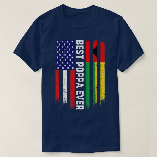 Amerikanska Flagga & Guinea Bissau Flagga Best Pop T Shirt (Design framsida)