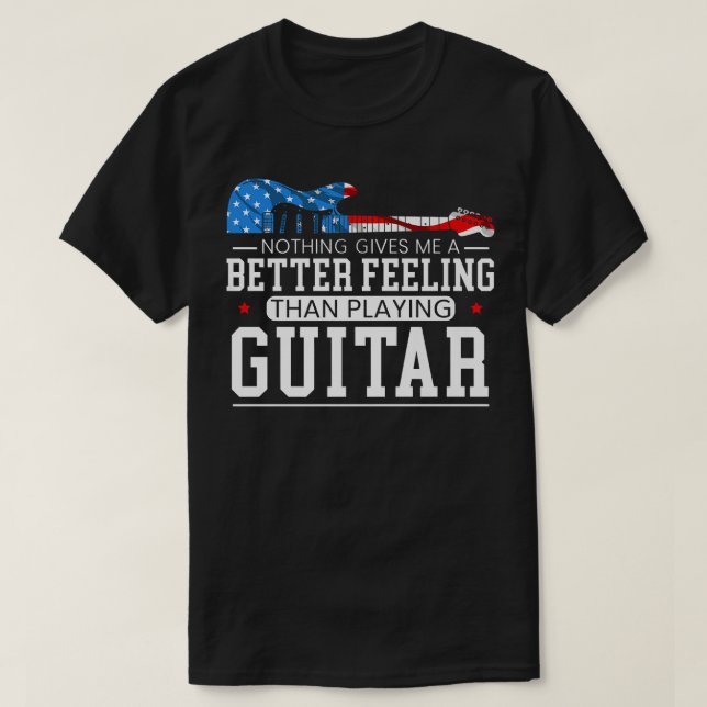 Amerikanska Flagga Guitar Patriotic Guitarist 7 T Shirt (Design framsida)
