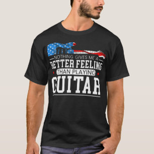 Amerikanska Flagga Guitar Patriotic Guitarist 7 T Shirt