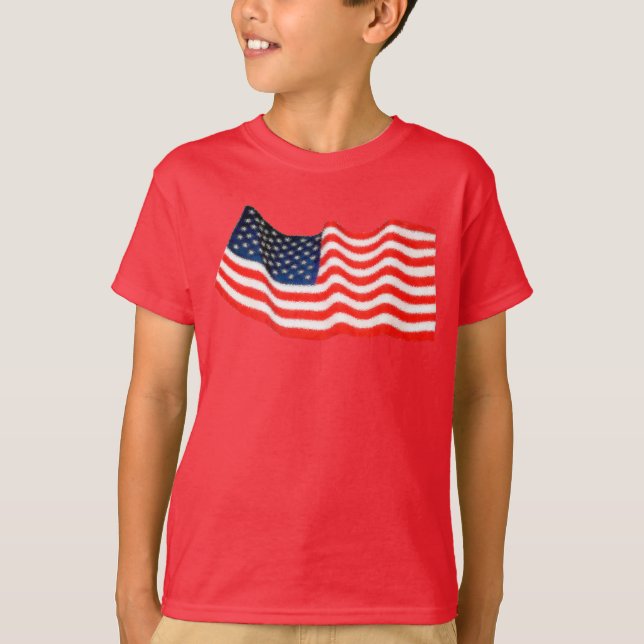 Amerikanska Flagga hanes Tagless ComfortSoft® Tröja (Framsida)