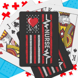 Amerikanska Flagga Hero Life Nurse-uppskattningar Casinokort