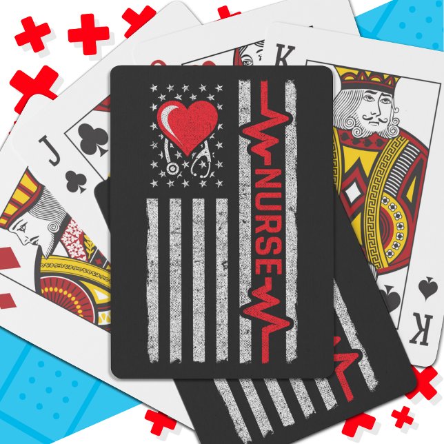 Amerikanska Flagga Hero Life Nurse-uppskattningar Casinokort (Skapare uppladdad)