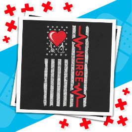 Amerikanska Flagga Hero Life Nurse-uppskattningar Pappersservett