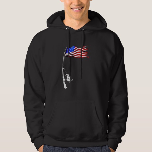 Amerikanska Flagga Hoodie (Framsida)
