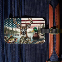 Amerikanska Flagga Hunting and Fishing Théed