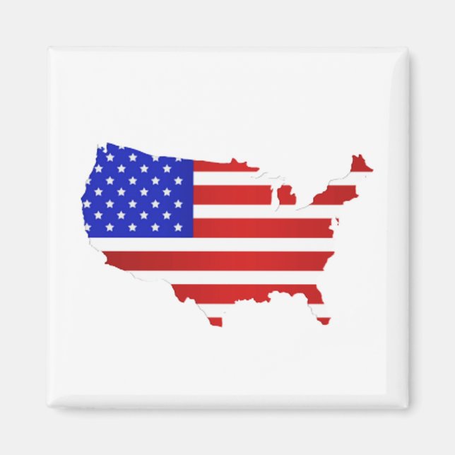 Amerikanska Flagga i Förenta staterna Magnet (Framsidan)