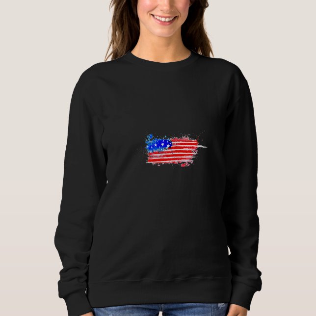 Amerikanska Flagga I Kärlek USA flagga T Shirt (Framsida)