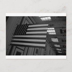 Amerikanska Flagga i unionen Station Vykort