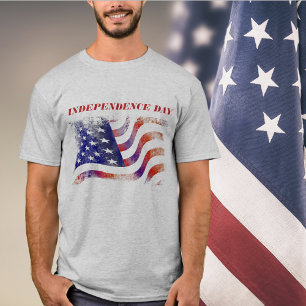 Amerikanska Flagga Independence day Manar T Shirt
