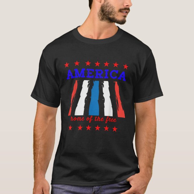 Amerikanska Flagga Independence Förenta Stater Ame T Shirt (Framsida)