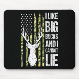 Amerikanska Flagga jag gillar stora buckar och jag Musmatta