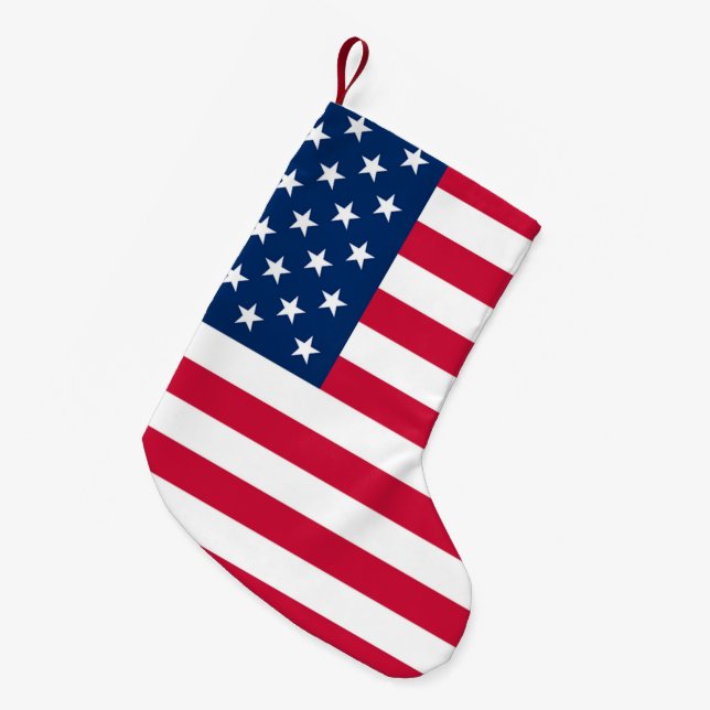 Amerikanska Flagga Jul Stocking USA Liten Julstrumpa (Framsidan (Hängande))
