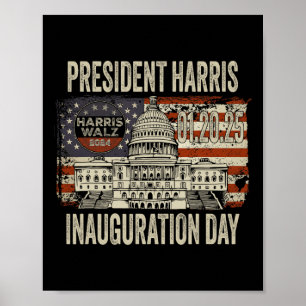 Amerikanska Flagga Kamala Harris president Inaugur Poster