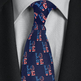 Amerikanska Flagga Kärlek Icon Slips